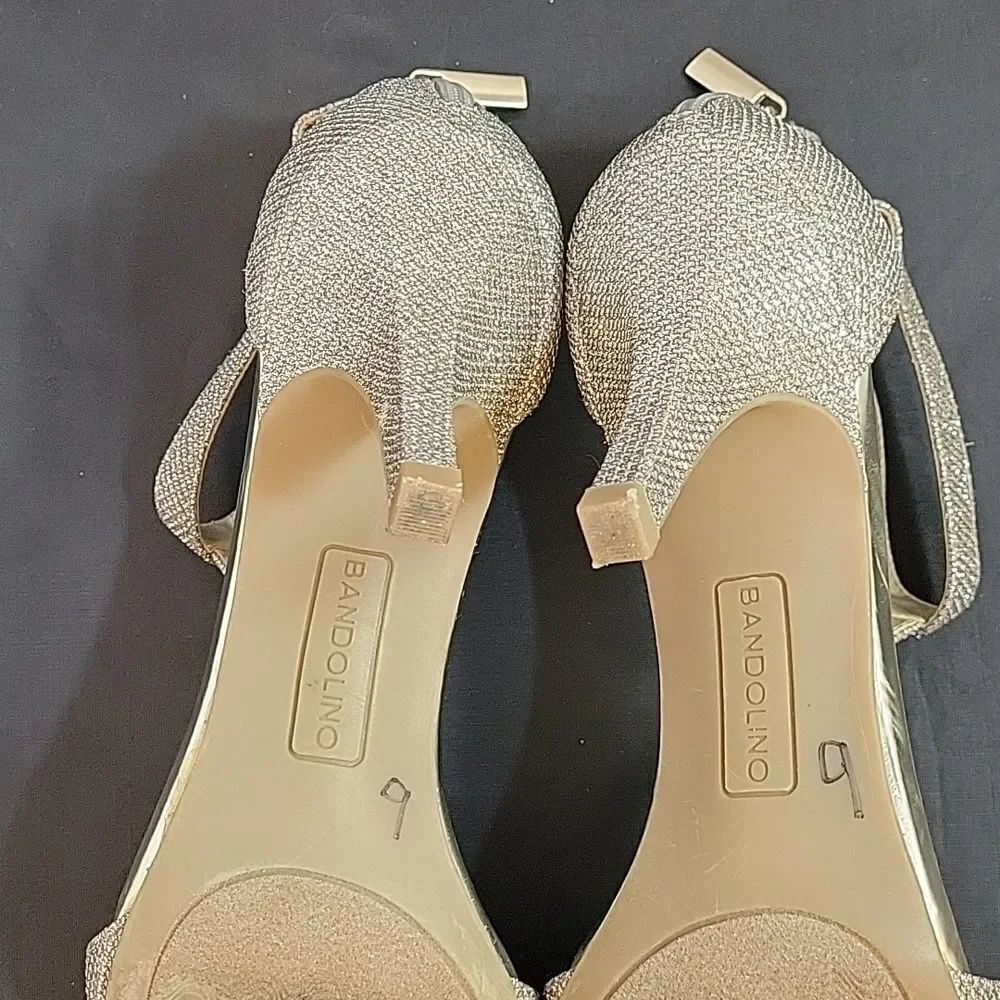 BANDOLINO GLITTER-MESH &RHINESTONES ZIPPER CLOSURE SANDAL - Picture 11 of 11